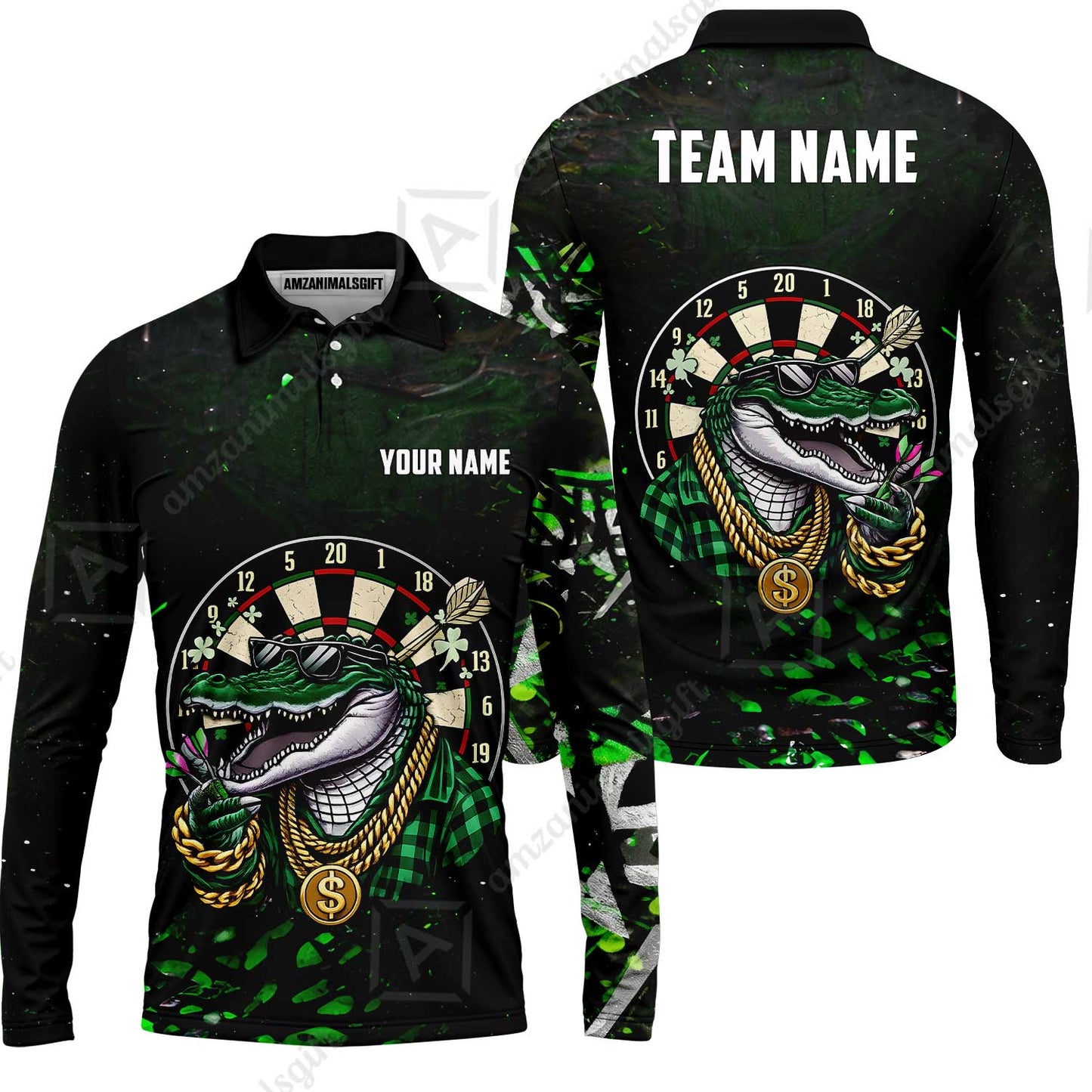 Custom Darts Team Jersey, Personalized Alligator Dart Jersey Shirt For Players With Name & Team Name