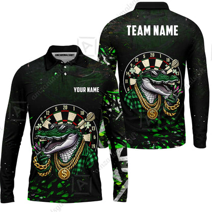 Custom Darts Team Jersey, Personalized Alligator Dart Jersey Shirt For Players With Name & Team Name
