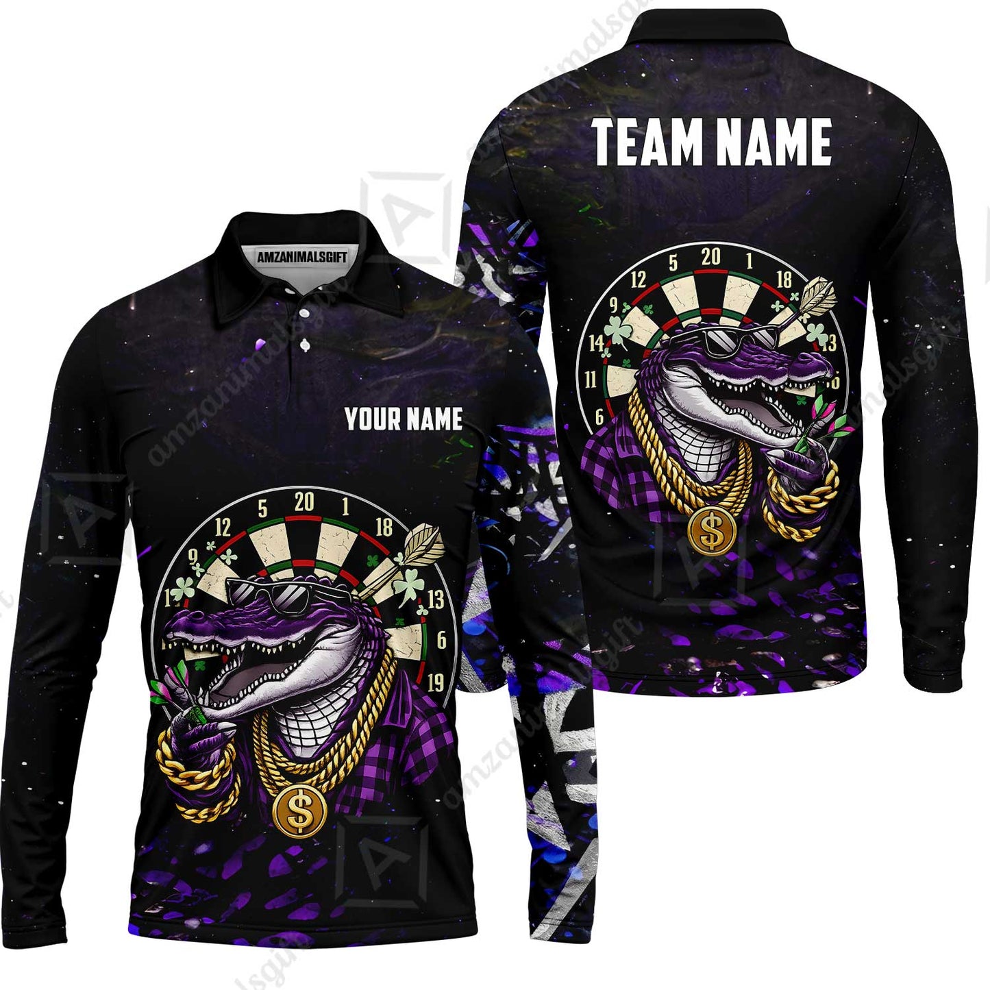 Custom Darts Team Jersey, Personalized Alligator Dart Jersey Shirt For Players With Name & Team Name