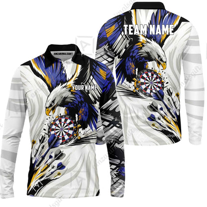 Custom Darts Team Jersey, Personalized Eagle Strike Dart Polo Shirt For Players With Name & Team Name