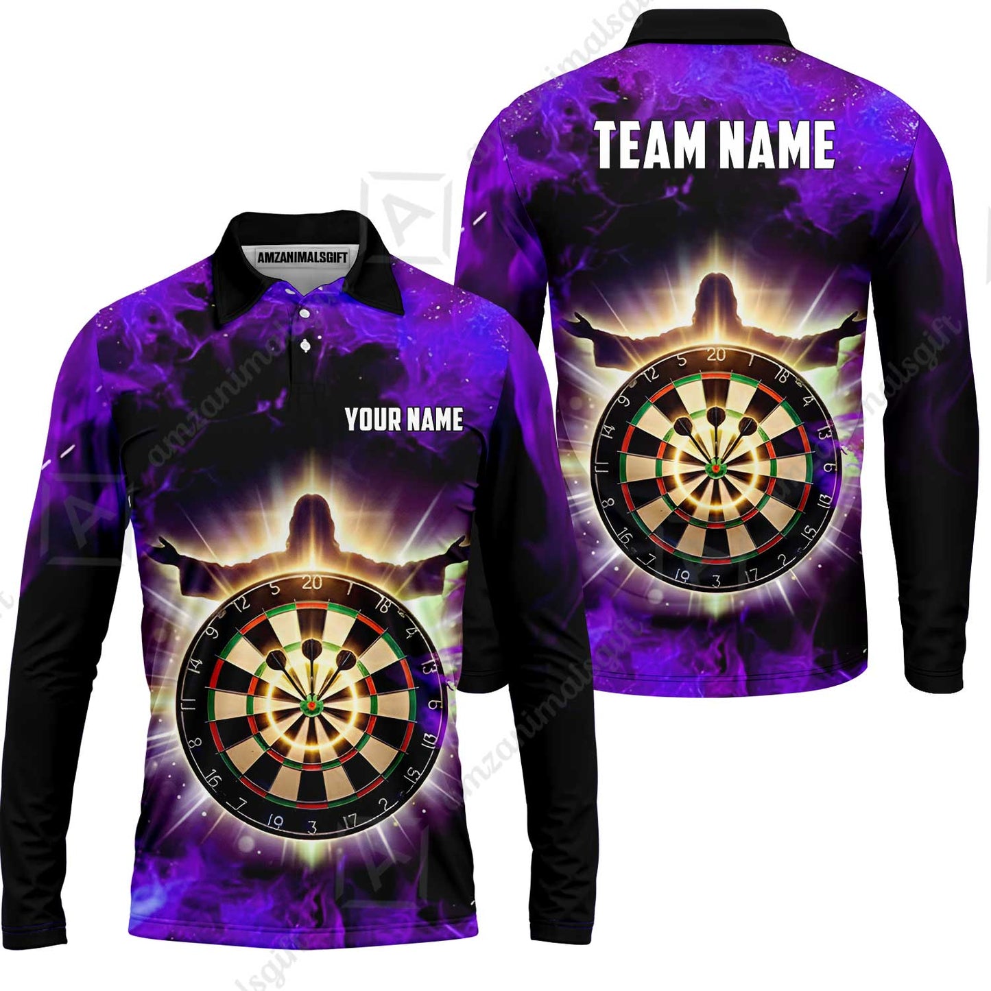 Custom Darts Team Jersey, Personalized Heavenly Strike Dart Polo Shirt For Players With Name & Team Name
