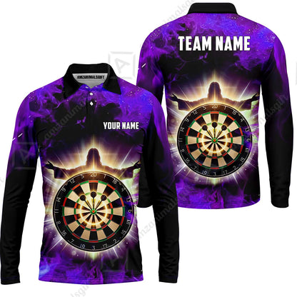 Custom Darts Team Jersey, Personalized Heavenly Strike Dart Polo Shirt For Players With Name & Team Name