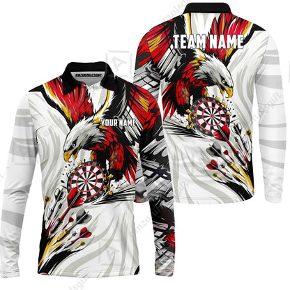 Custom Darts Team Jersey, Personalized Eagle Strike Dart Polo Shirt For Players With Name & Team Name