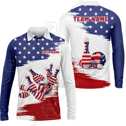 Custom Bowling Jersey Polo Shirt, Strike Force, Custom Bowling Jersey Team Shirt For Players With Name and Team Name