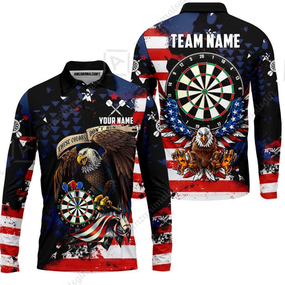 Customized Americana Eagle These Colors Don't Run Darts Jersey, Personalized Name And Team Name For Dart Players