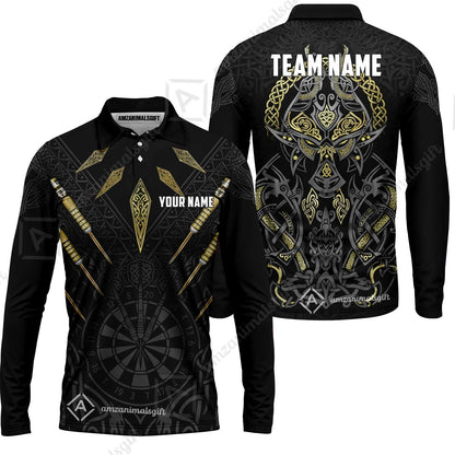 Custom Darts Team Jersey, Personalized Viking Darts Polo Shirt For Players With Name & Team Name