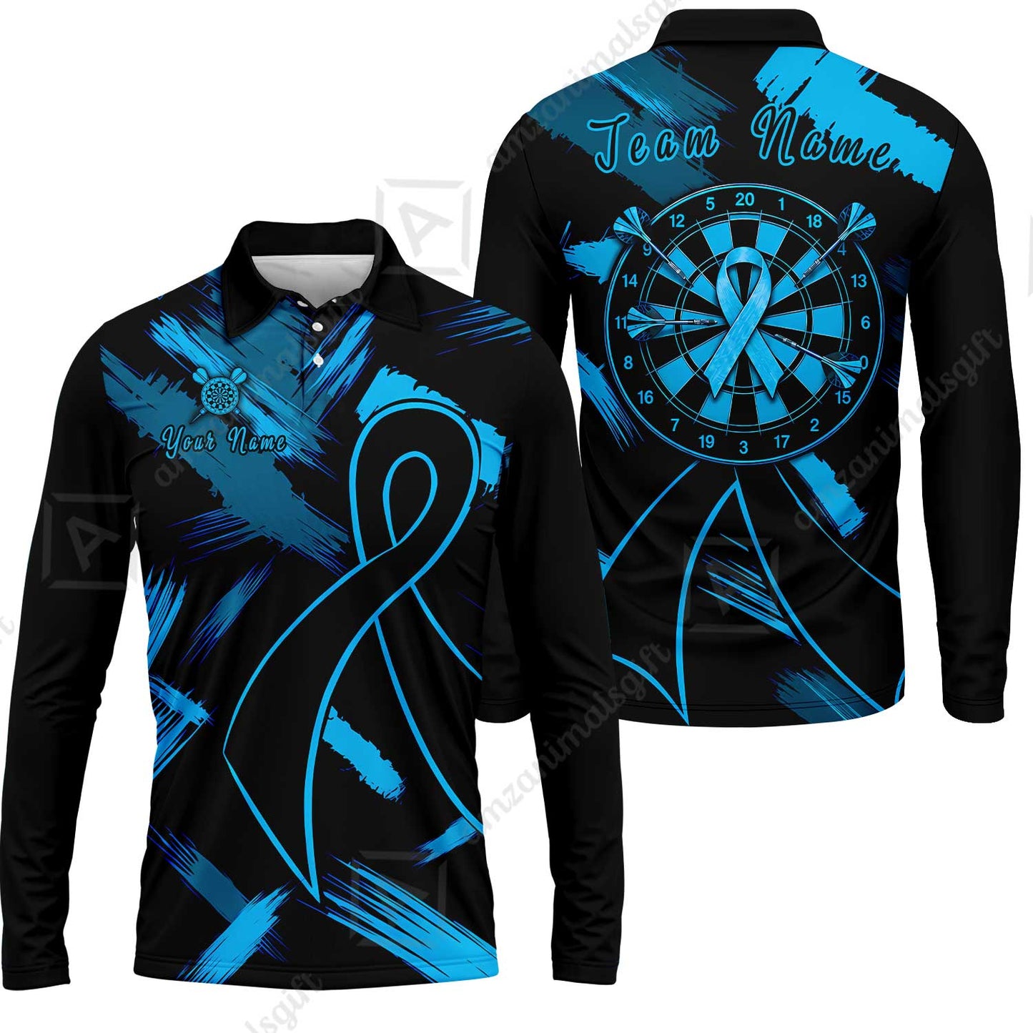 Custom Darts Jersey Polo Shirt, Ribbons Dart, Custom Dart Jersey Team Shirt For Players With Name & Team Name