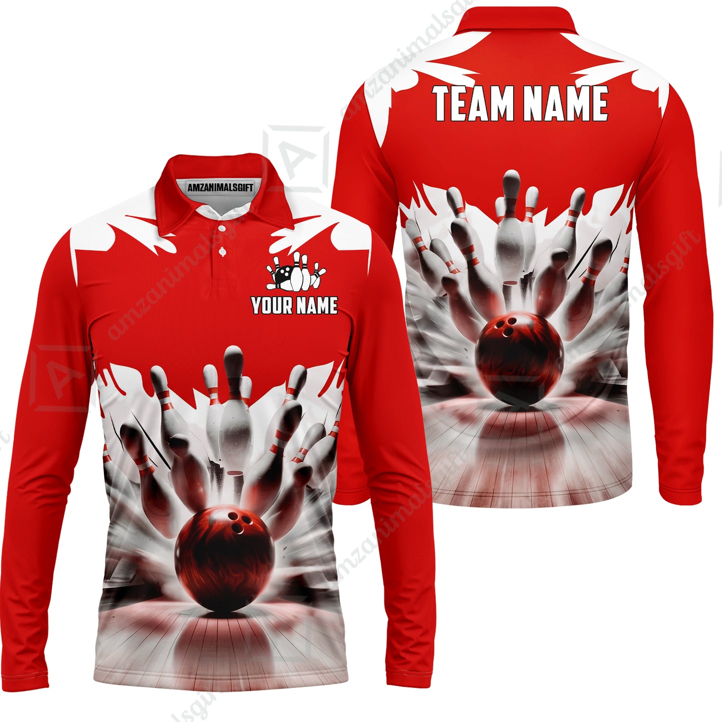 Custom Bowling Jersey Polo Shirt, Electric Marble Strike, Custom Bowling Jersey Team Shirt For Players With Name and Team Name