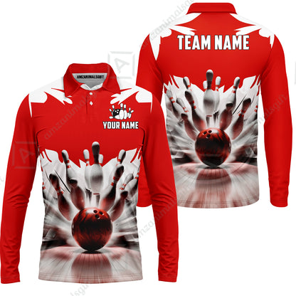 Custom Bowling Jersey Polo Shirt, Electric Marble Strike, Custom Bowling Jersey Team Shirt For Players With Name and Team Name