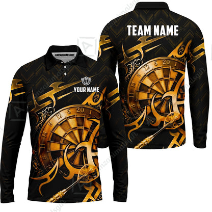 Custom Darts Jersey Polo Shirt, Tribal Darts & Mechanical Inferno, Custom Dart Jersey Team Shirt For Players With Name & Team Name