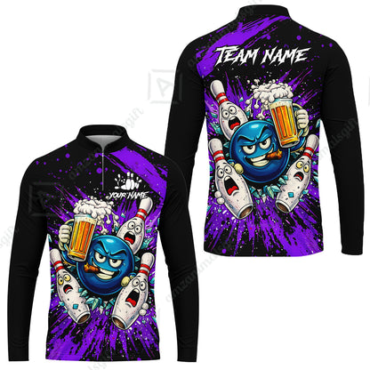 Long Sleeve Jersey Shirt||Purple