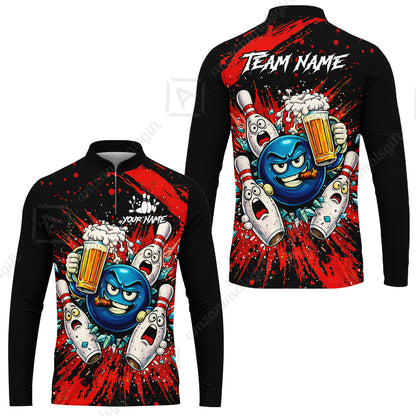 Long Sleeve Jersey Shirt||Red