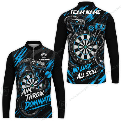 Customized Darts Team Jersey, Personalized Snake Darts Abstract Background Polo Shirt For Players With Name & Team Name