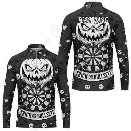 Long Sleeve Jersey Shirt||Black White