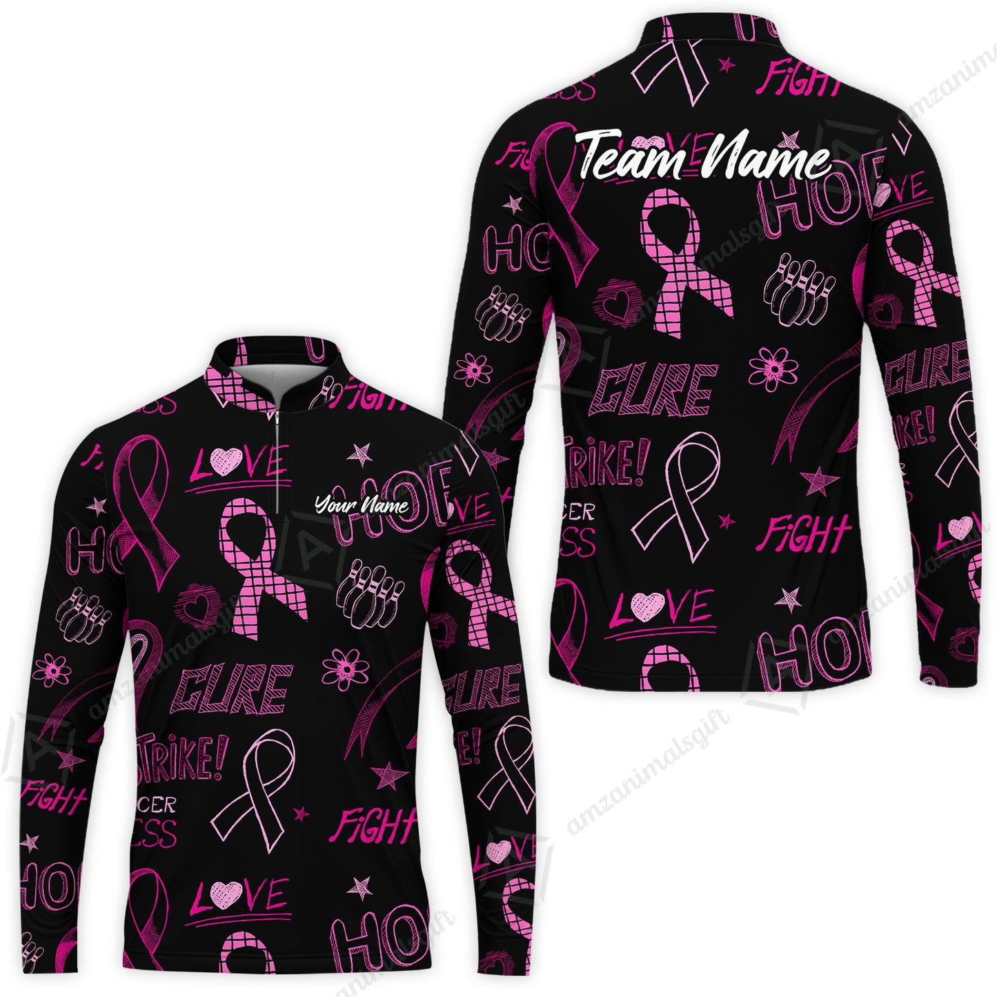 Long Sleeve Jersey Shirt||Black