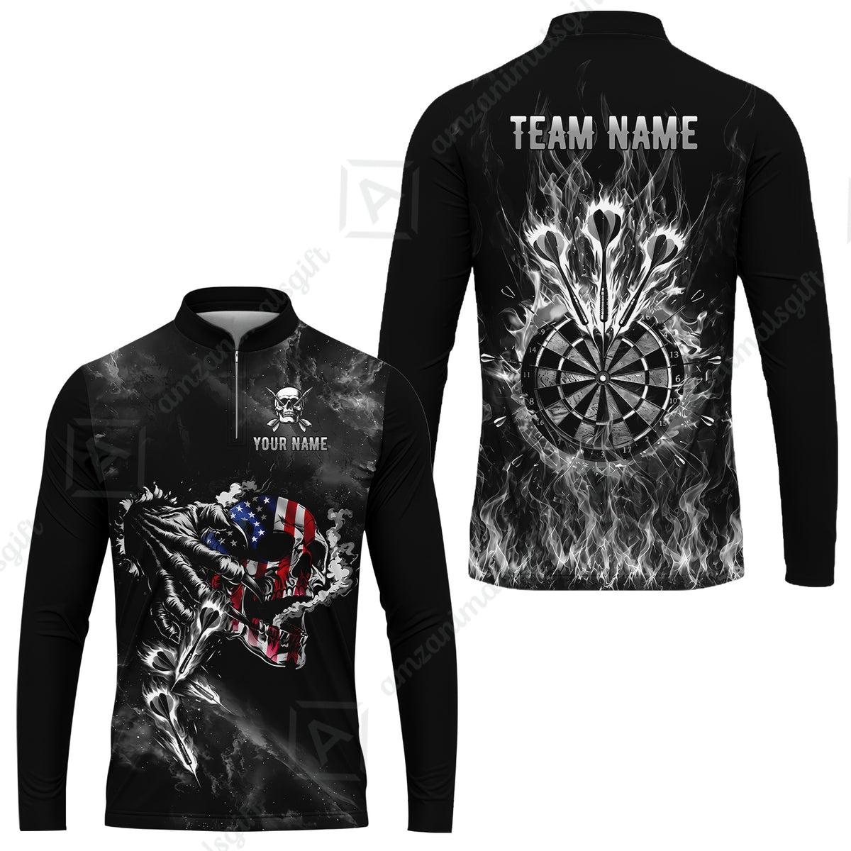 Long Sleeve Jersey Shirt||Black