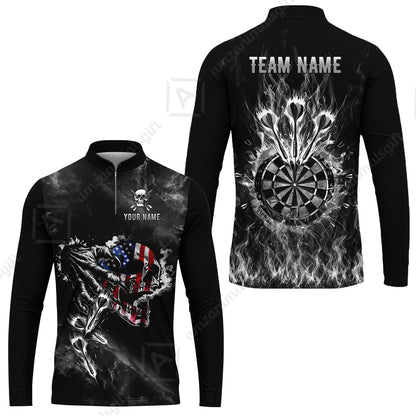 Long Sleeve Jersey Shirt||Black