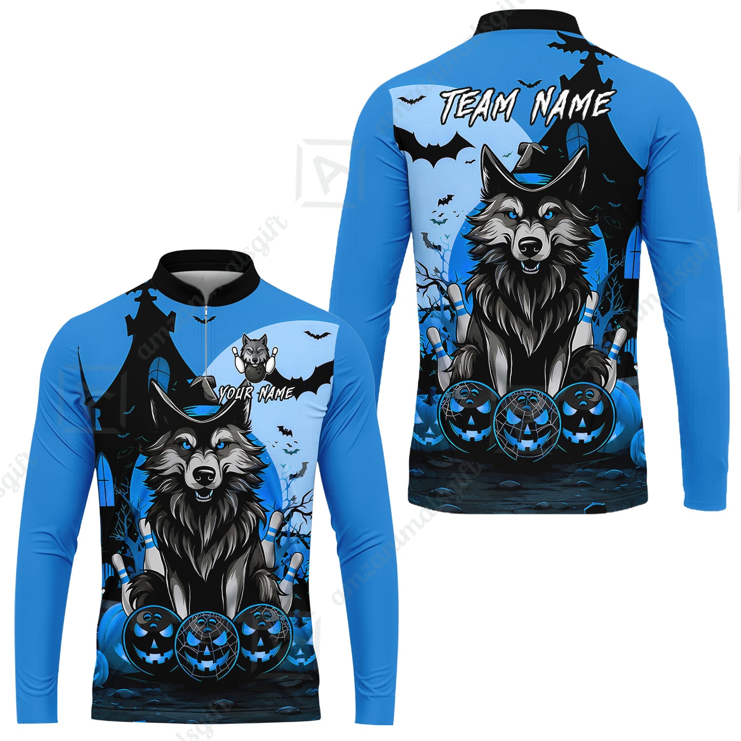 Long Sleeve Jersey Shirt||Blue