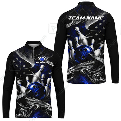 Long Sleeve Jersey Shirt||Blue
