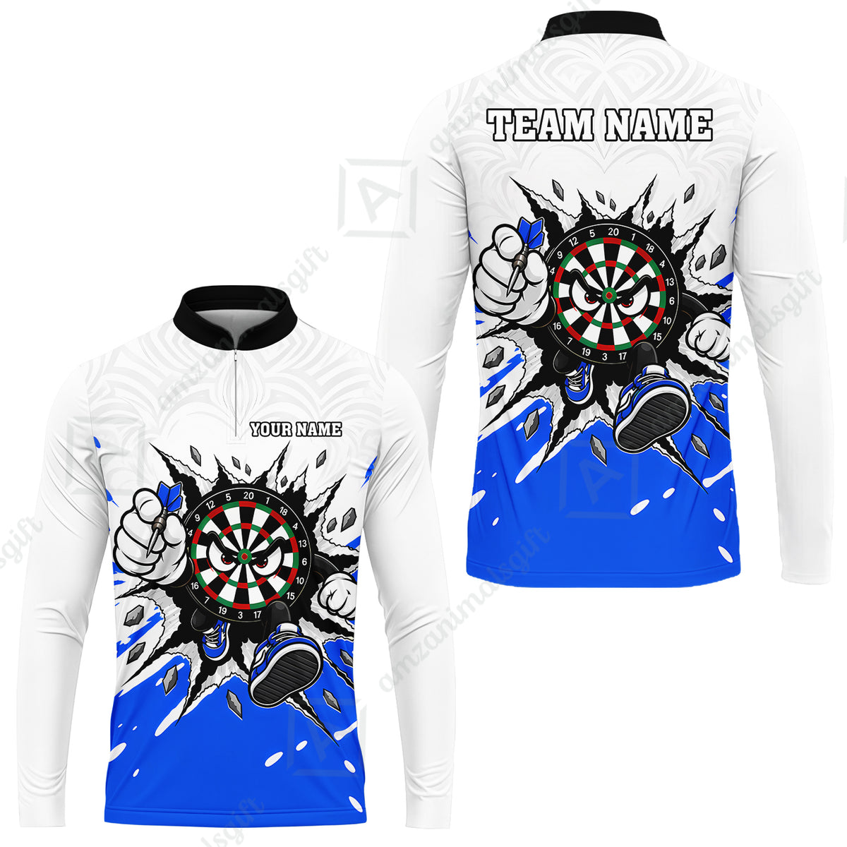 Long Sleeve Jersey Shirt||Blue