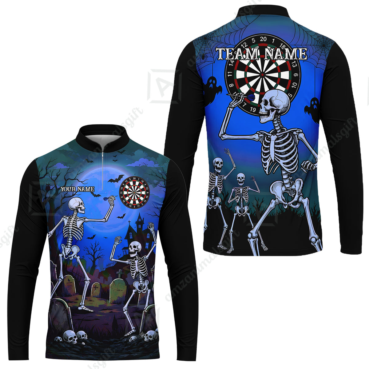 Long Sleeve Jersey Shirt||Blue