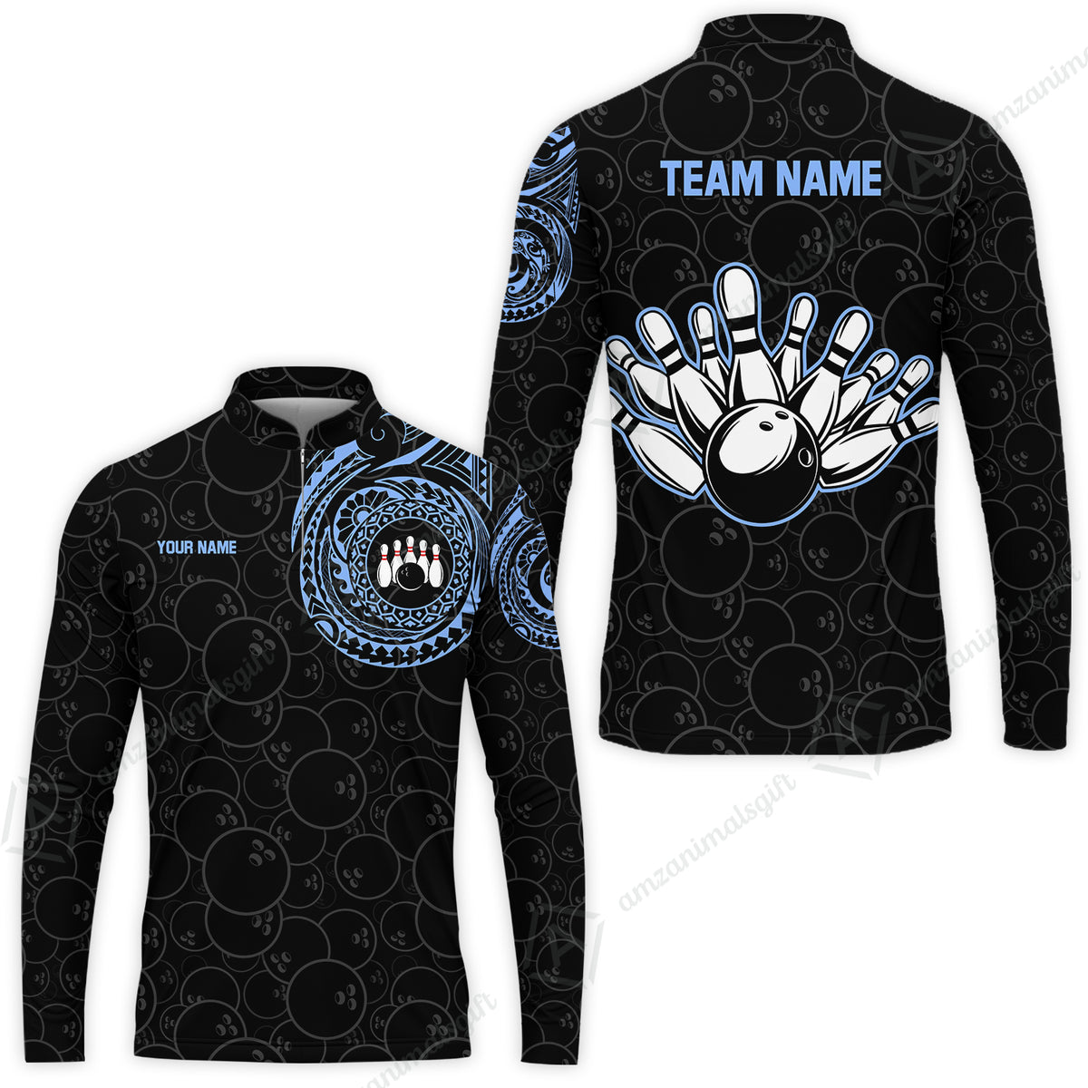 Long Sleeve Jersey Shirt||Blue