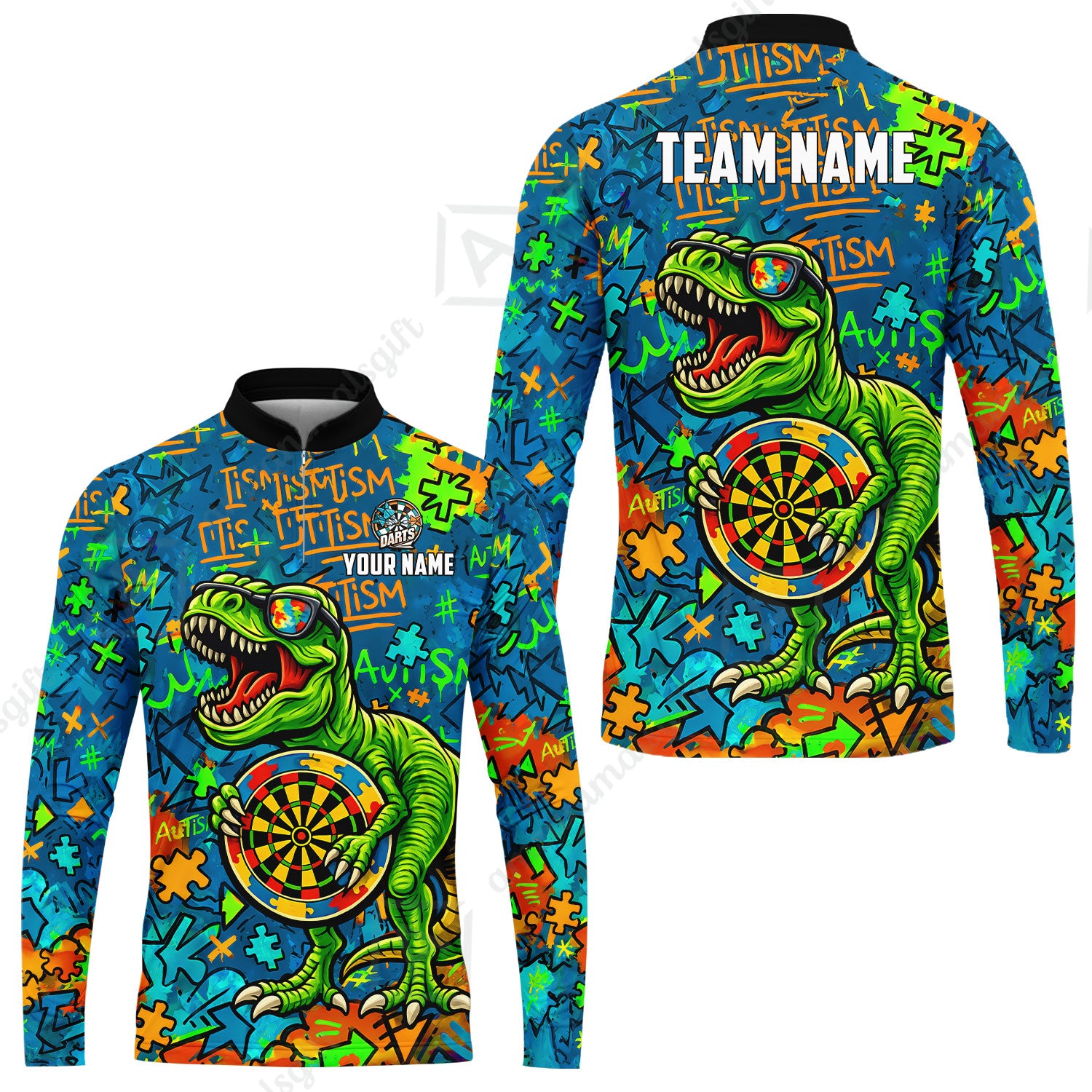 Long Sleeve Jersey Shirt||Blue