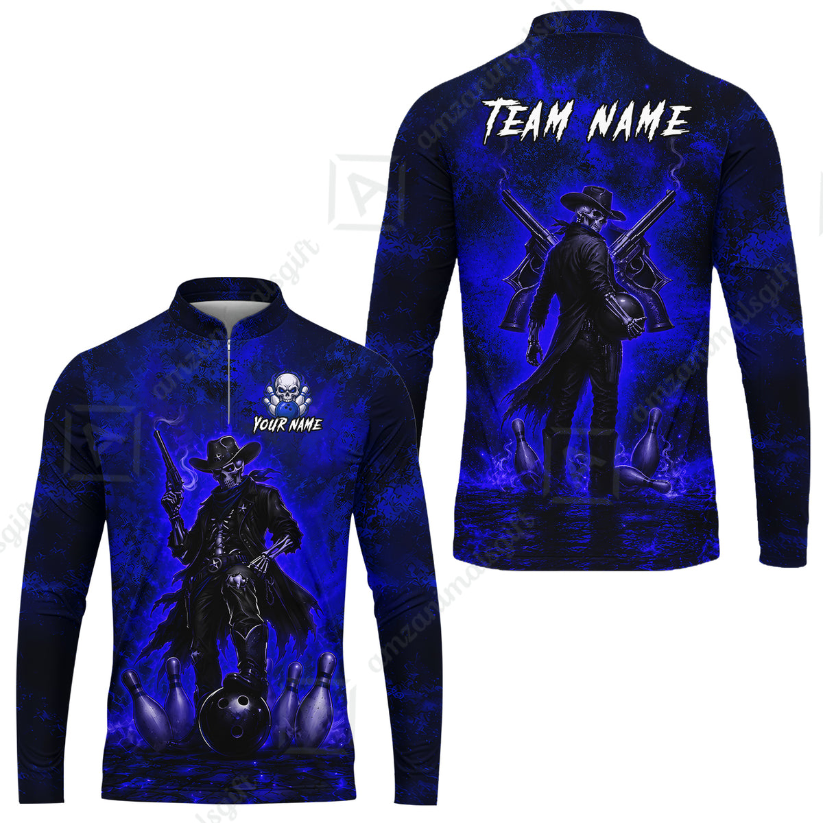Long Sleeve Jersey Shirt||Blue