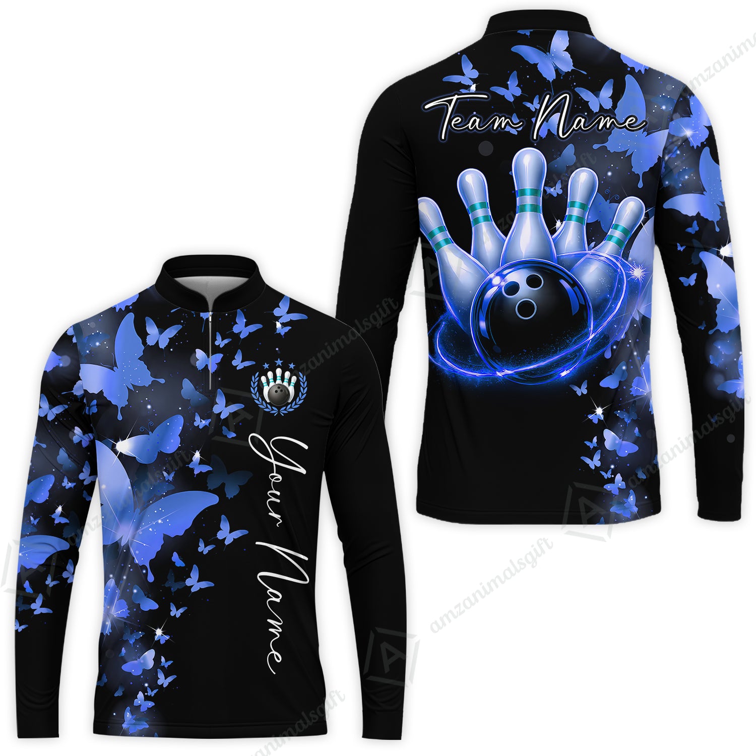 Long Sleeve Jersey Shirt||Blue