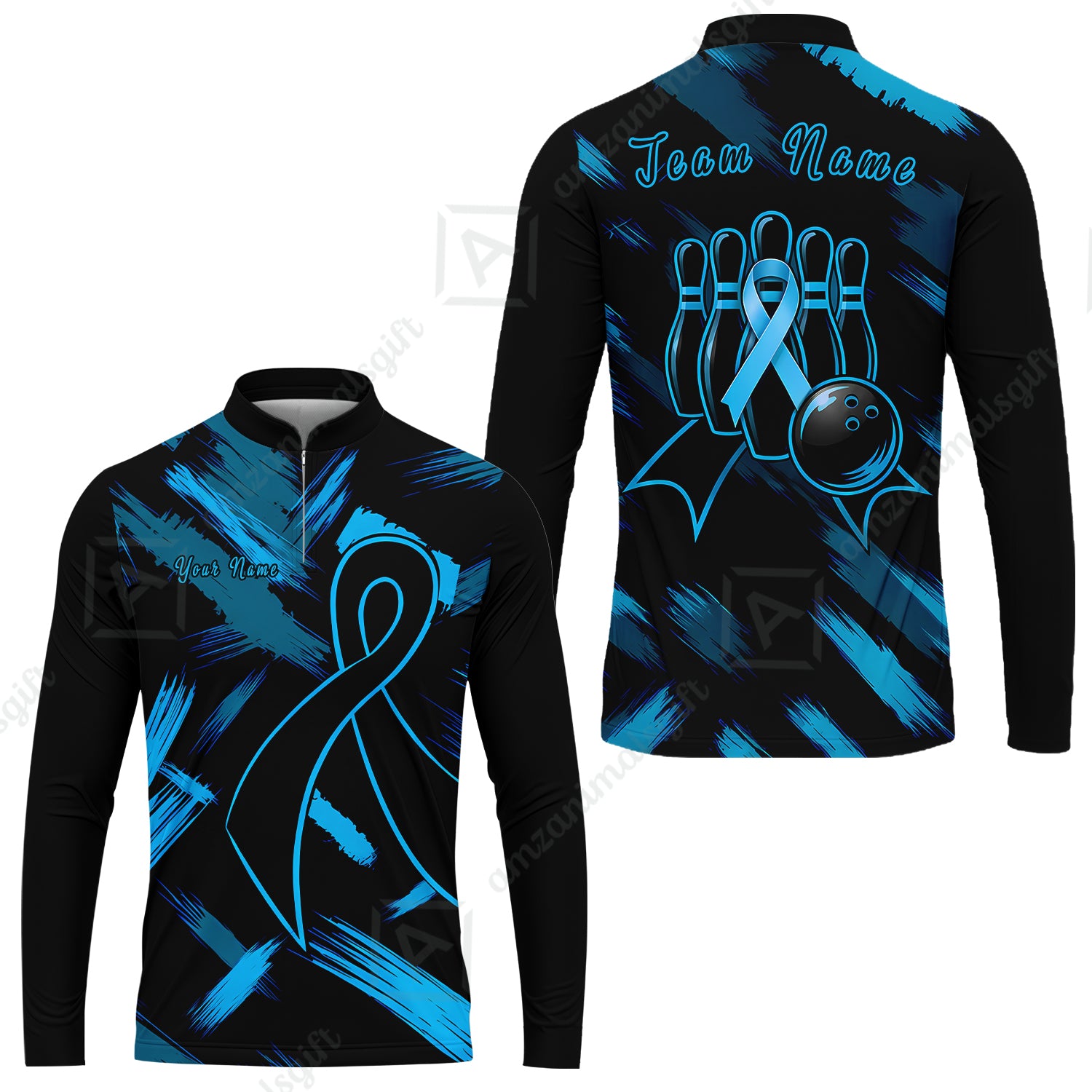 Long Sleeve Jersey Shirt||Blue