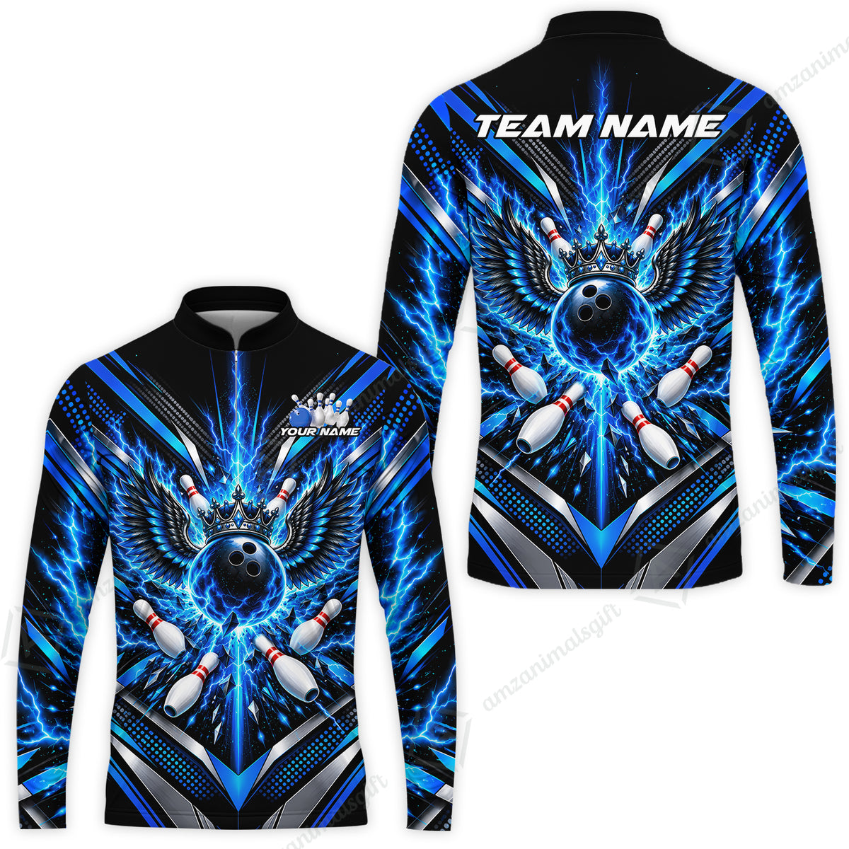 Long Sleeve Jersey Shirt||Blue