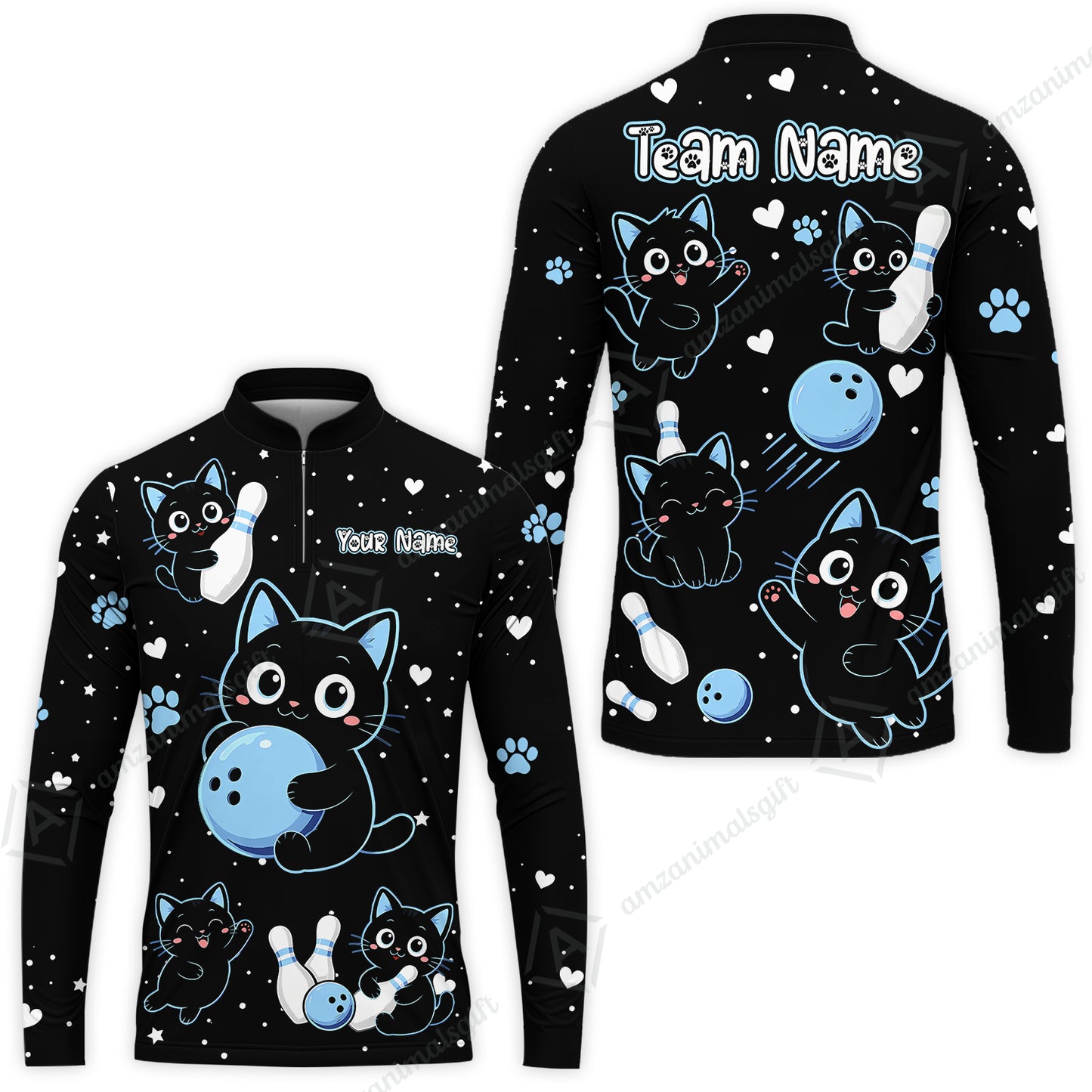 Long Sleeve Jersey Shirt||Blue