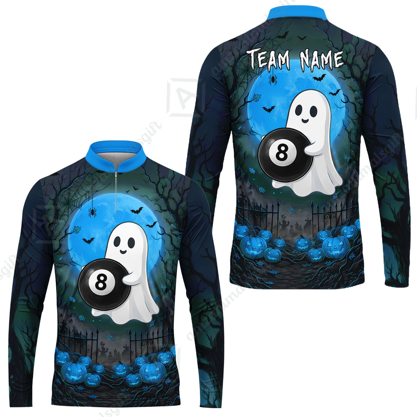 Long Sleeve Jersey Shirt||Blue