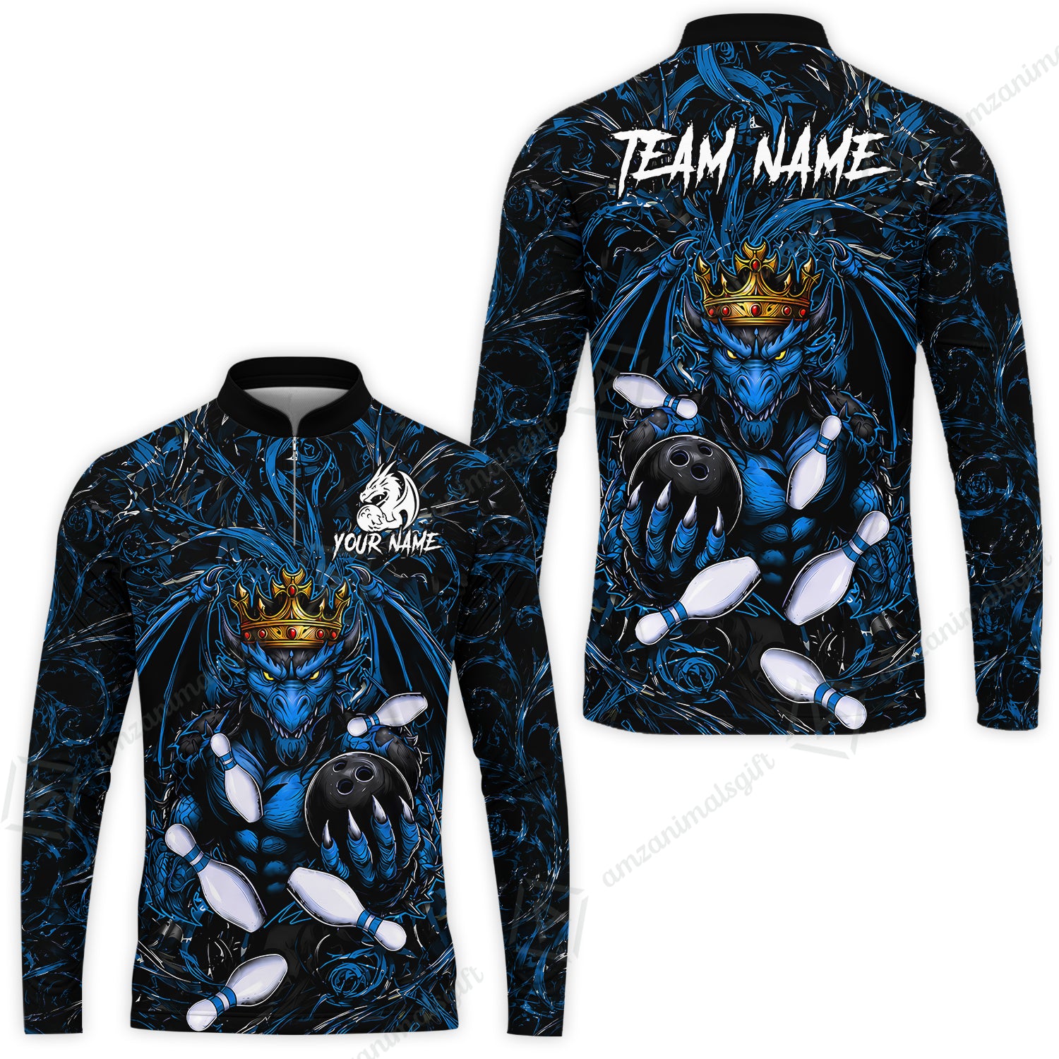 Long Sleeve Jersey Shirt||Blue