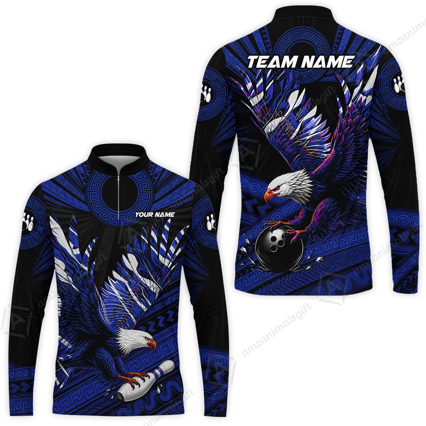 Long Sleeve Jersey Shirt||Blue