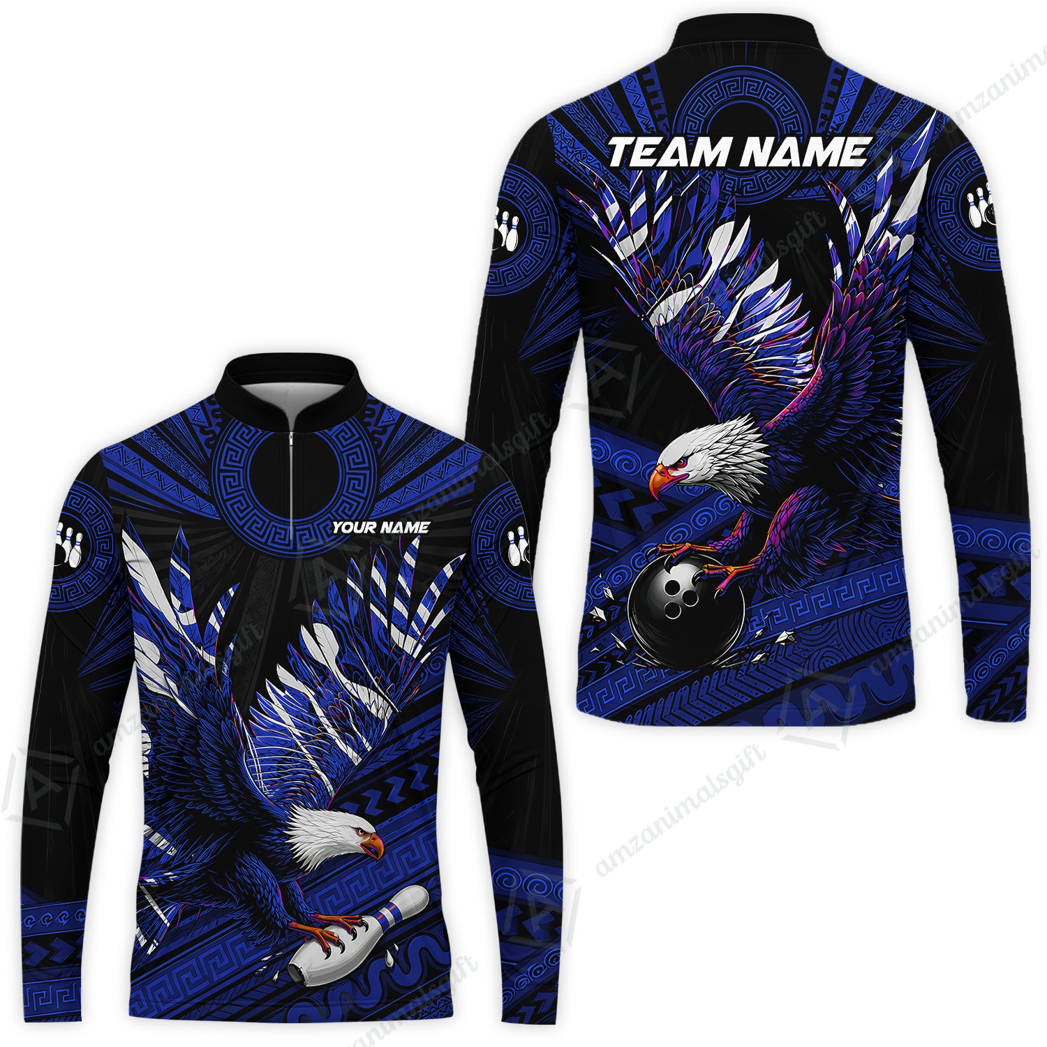 Long Sleeve Jersey Shirt||Blue