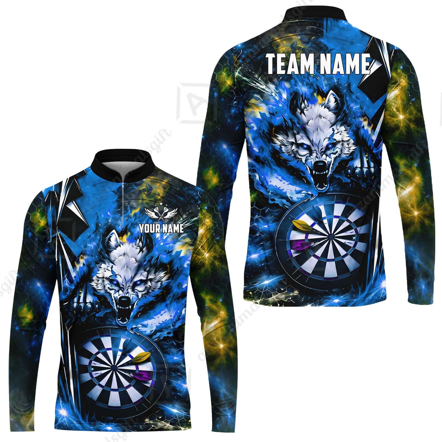 Long Sleeve Jersey Shirt||Blue