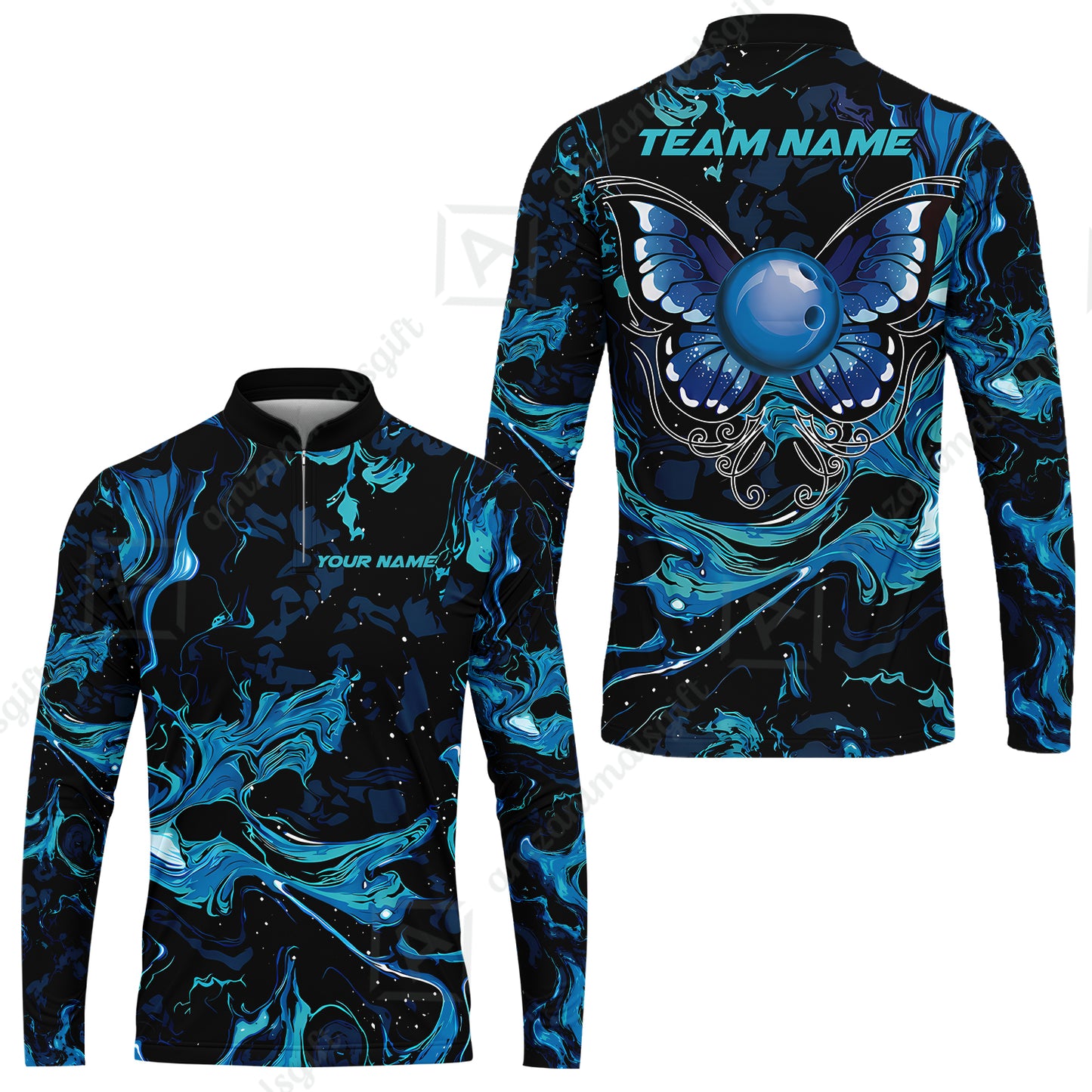 Long Sleeve Jersey Shirt||Blue