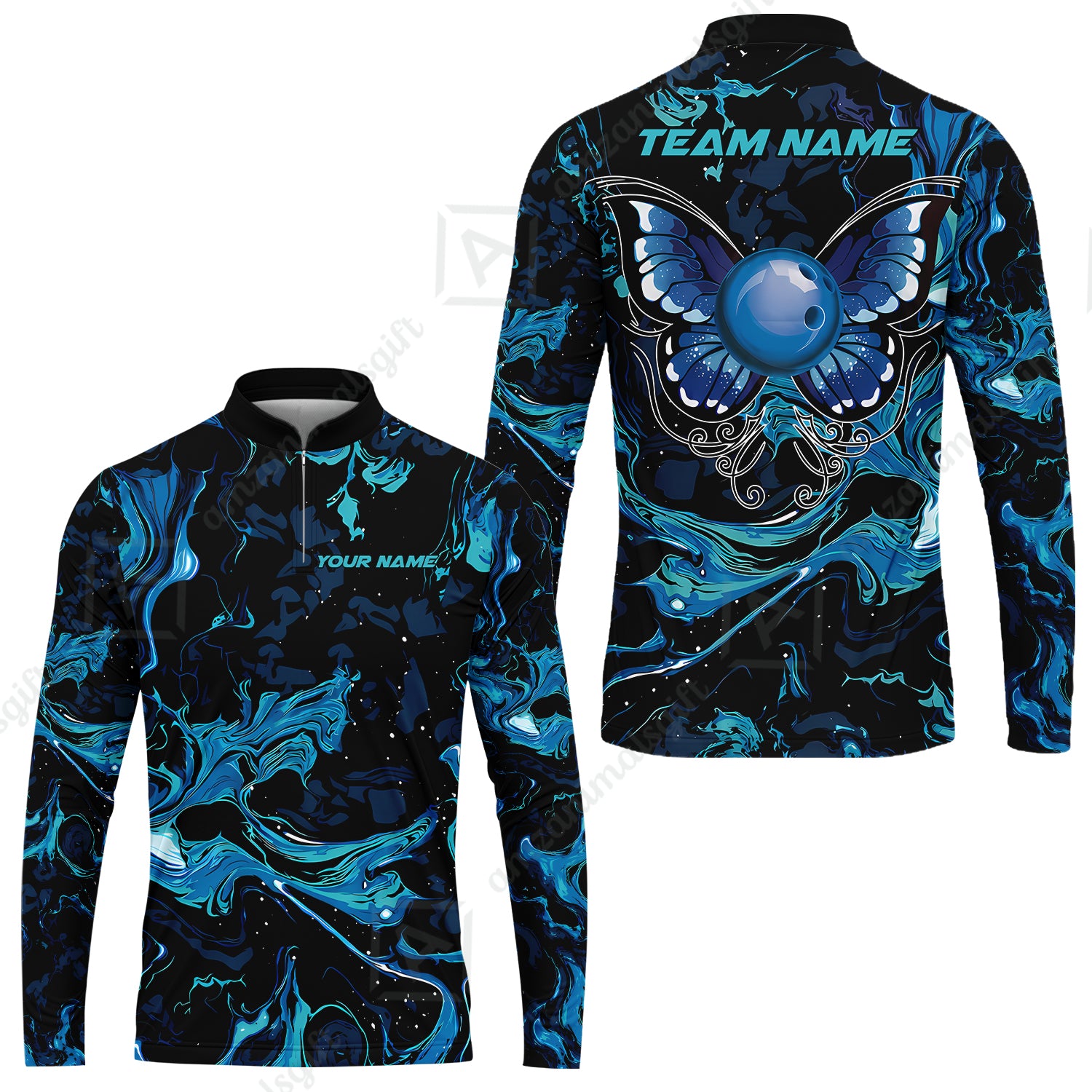 Long Sleeve Jersey Shirt||Blue