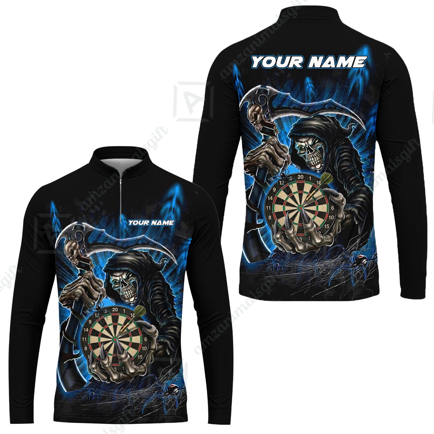 Long Sleeve Jersey Shirt||Blue