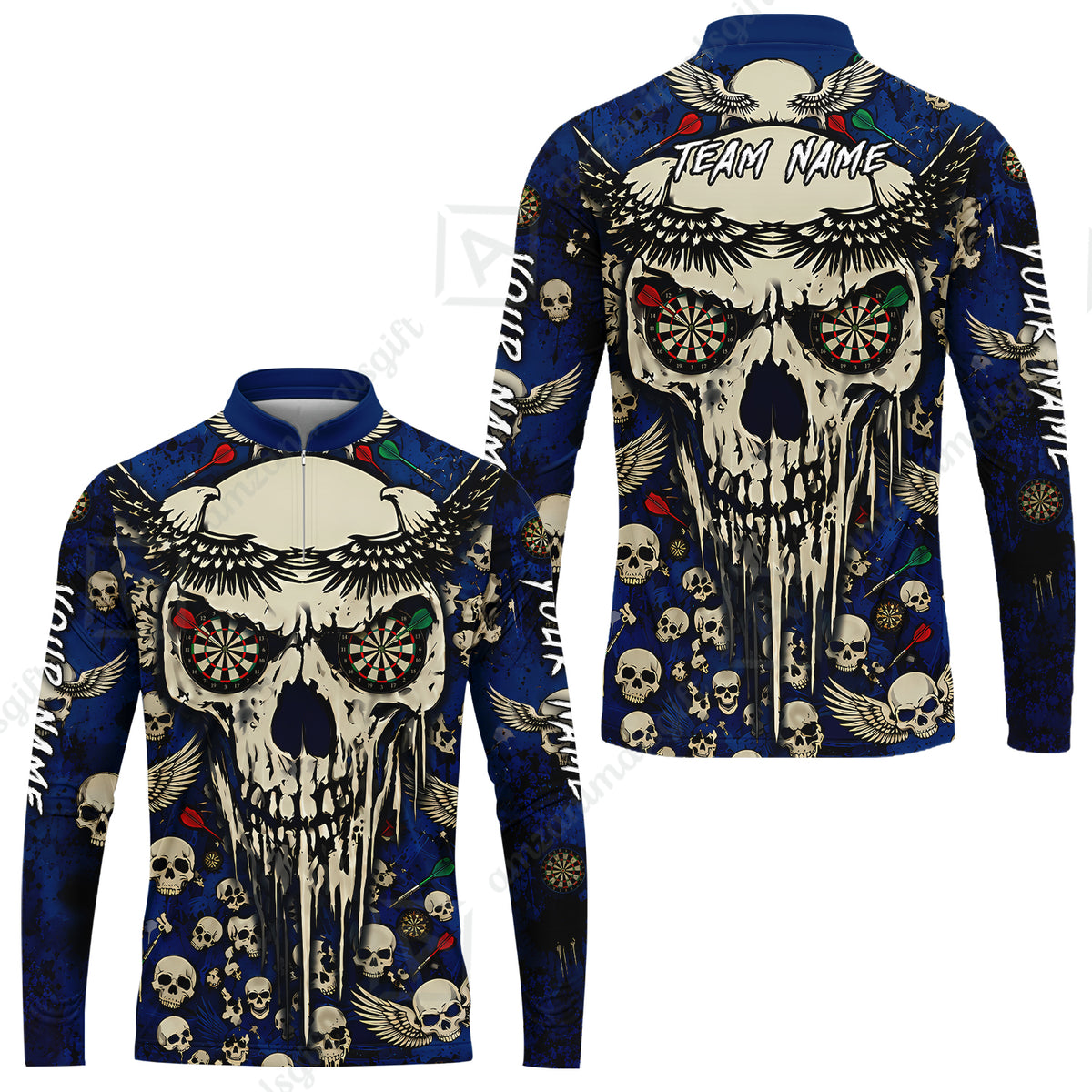 Long Sleeve Jersey Shirt||Blue