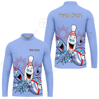 Long Sleeve Jersey Shirt||Blue
