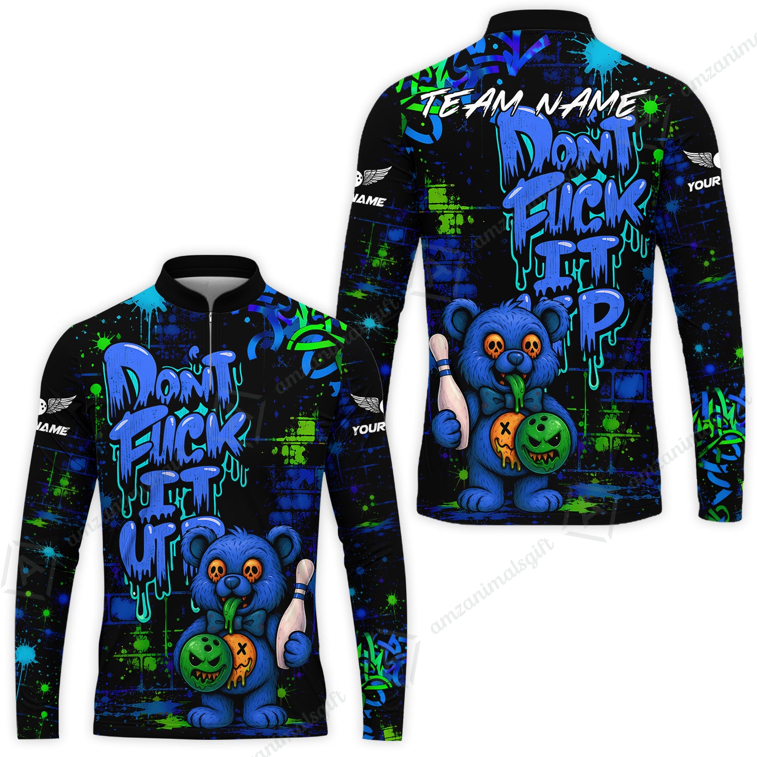 Long Sleeve Jersey Shirt||Blue