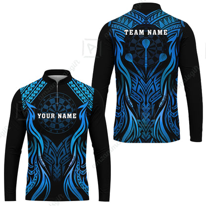 Long Sleeve Jersey Shirt||Blue