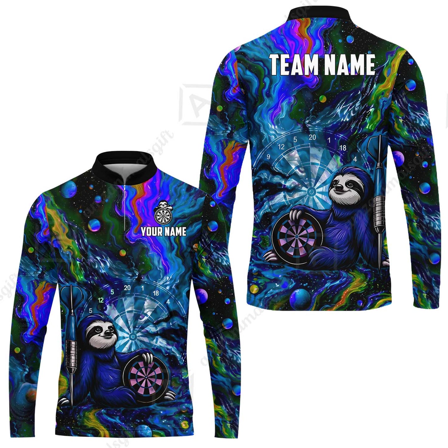 Long Sleeve Jersey Shirt||Blue