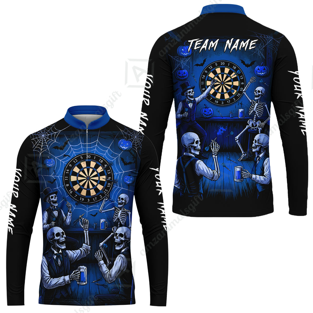 Long Sleeve Jersey Shirt||Blue