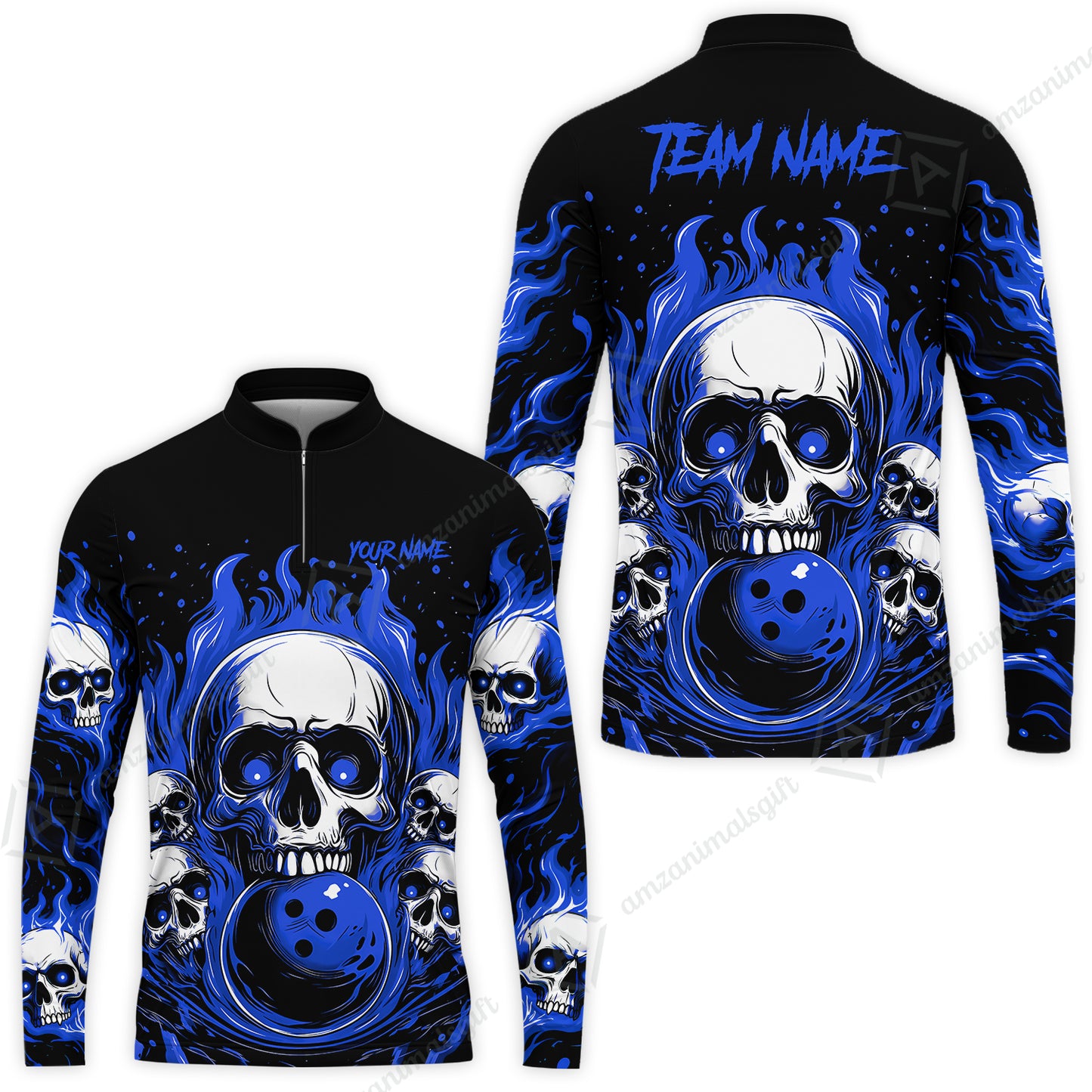 Long Sleeve Jersey Shirt||Blue