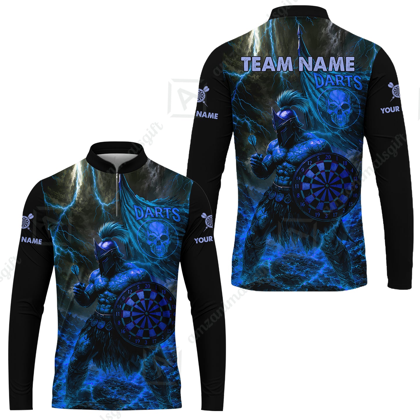 Long Sleeve Jersey Shirt||Blue