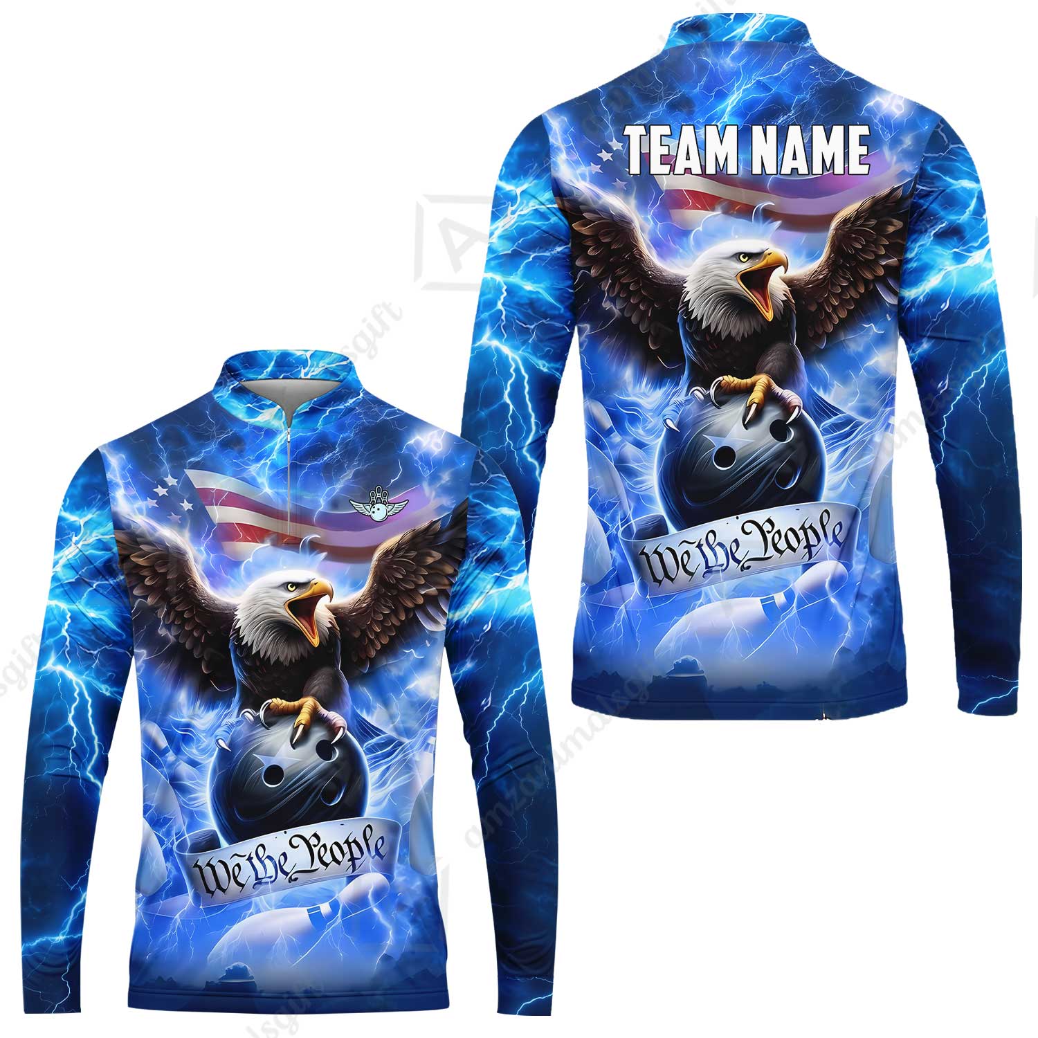 Long Sleeve Jersey Shirt||Blue