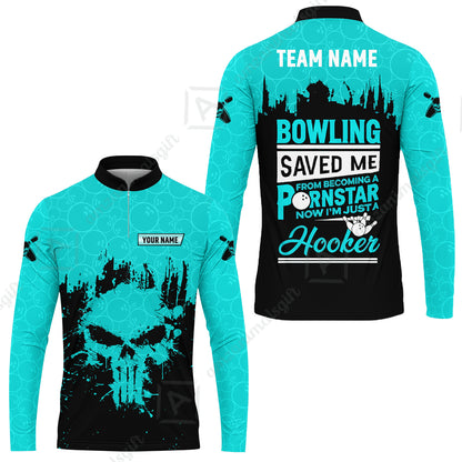 Long Sleeve Jersey Shirt||Cyan